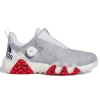 Adidas Codechaos 22 Boa Golf Shoes - Cloud White/Collegiate Navy/Bright Red