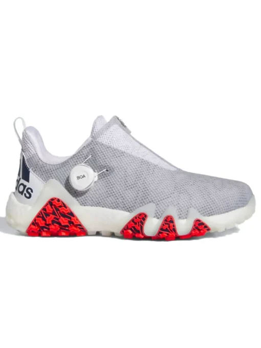 Adidas Codechaos 22 Boa Golf Shoes - Cloud White/Collegiate Navy/Bright Red