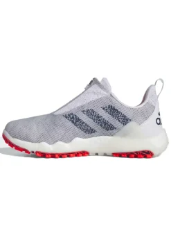 Adidas Codechaos 22 Boa Golf Shoes - Cloud White/Collegiate Navy/Bright Red