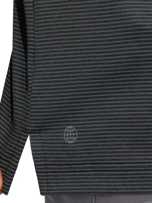 Adidas Ottoman Stripe Polo Shirt - Black/Grey Six