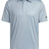 Adidas Ultimate365 Allover Print Golf Polo Shirt - Wonder Blue