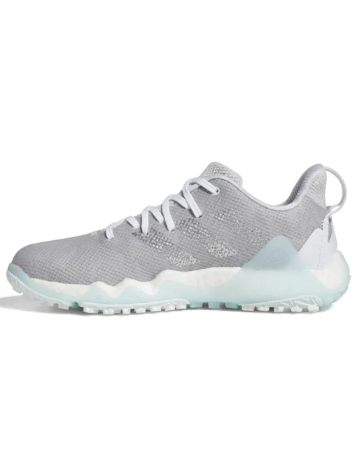 Adidas Women'S Codechaos 22 Golf Shoes - Grey One/Silver Metallic/Almost Blue
