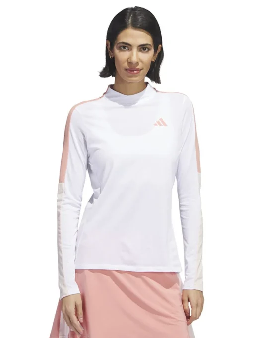 Adidas Women'S Made With Nature Mock Neck Tee - White