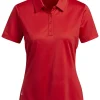 Adidas Women'S Performance Primegreen Polo Shirt - Colligate Red