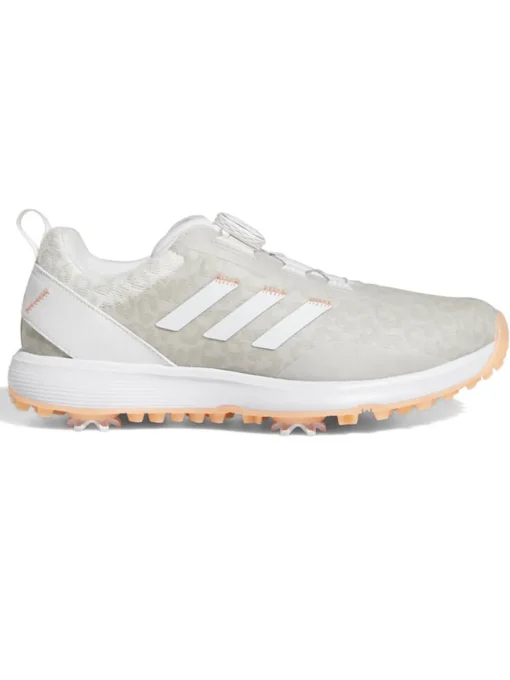 Adidas Women'S S2G Boa Golf Shoes - Ftwr White/Ftwr White/Coral Fusion