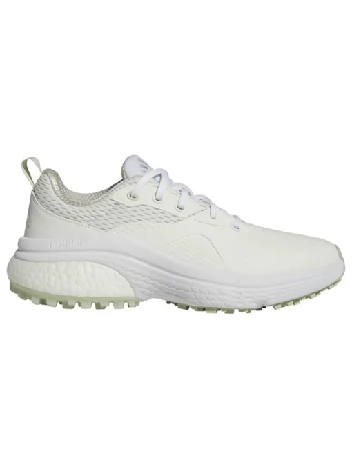 Adidas Women'S Solarmotion Golf Shoes - Ftwr White/Silver Metallic/Linen Green