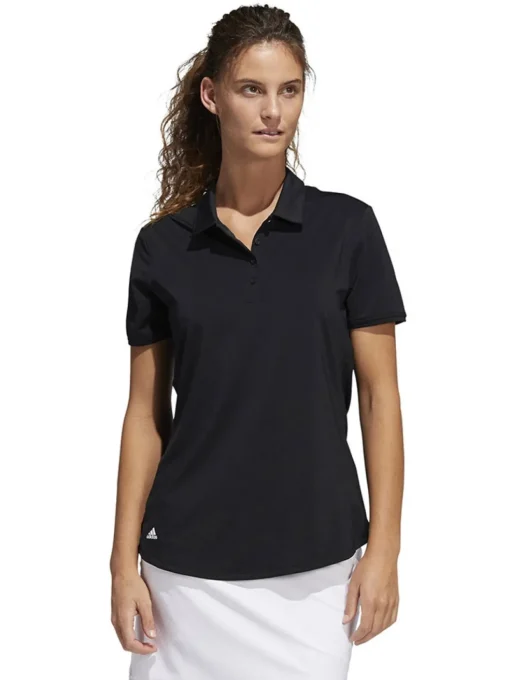 Adidas Women'S Ultimate365 Solid Polo Shirt - Black