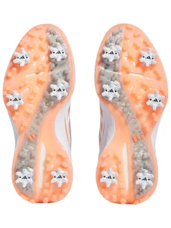 Adidas Women'S Zg23 Lightstrike Golf Shoes - Ftwr White/Silver Met./Coral Fusion