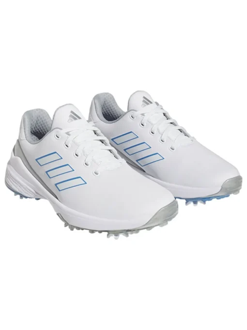 Adidas Women'S Zg23 Lightstrike Golf Shoes - Ftwr White/Blue Fusion/Silver Met.