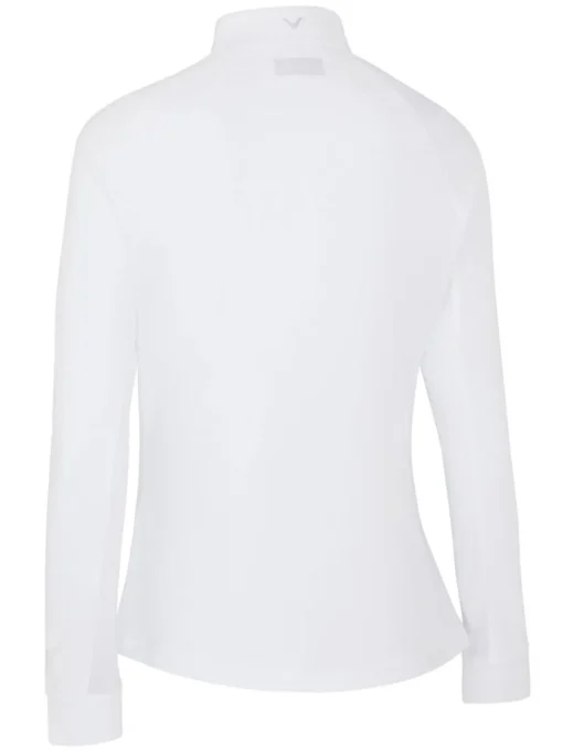 Callaway Women'S 1/4 Zip Chev Front Seams Top - Brilliant White