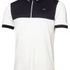 Calvin Klein Whitman Zipped Polo - White/Navy
