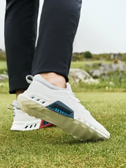 Ecco Biom C4 Golf Shoes - White/Concrete