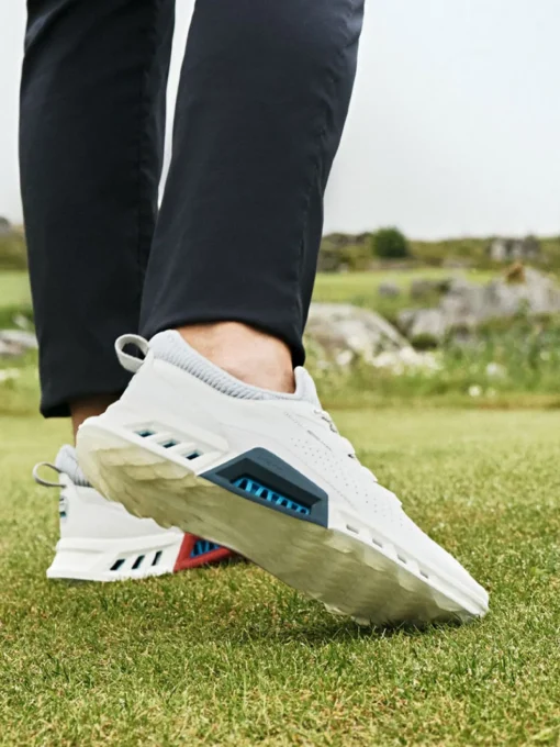 Ecco Biom C4 Golf Shoes - White/Concrete