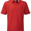 Footjoy Junior Solid Pique Polo - Red