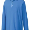 Footjoy Long Sleeve Sun Protection Polo - Marine