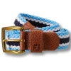 Footjoy Striped Braided Belt - True Blue/Navy/White