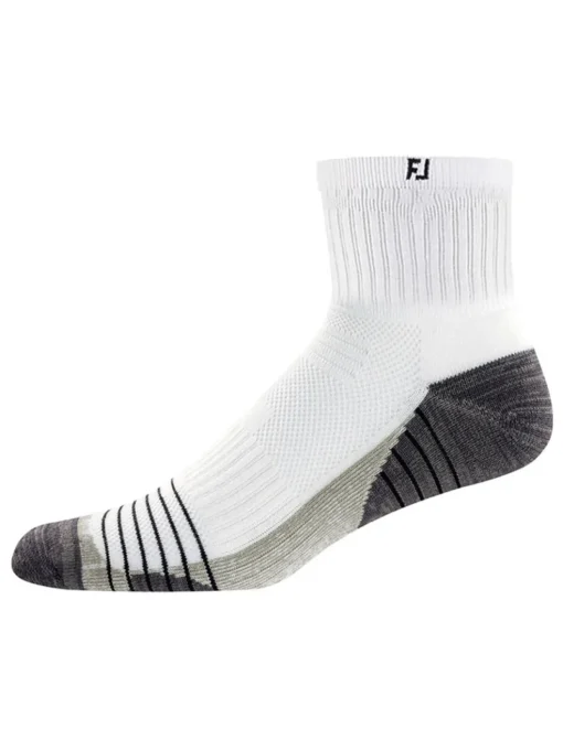Footjoy Techsof Tour Quarter Golf Socks - White