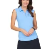 Ibkul Solid Sleeveless Polo - Peri