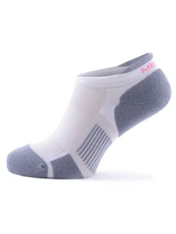 Meikan 3 Pack Womens Low Cut Coolmax Technical Sports Socks - White/Grey