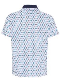 Original Penguin All Over Atomic Cocktail Print Polo - Black Iris