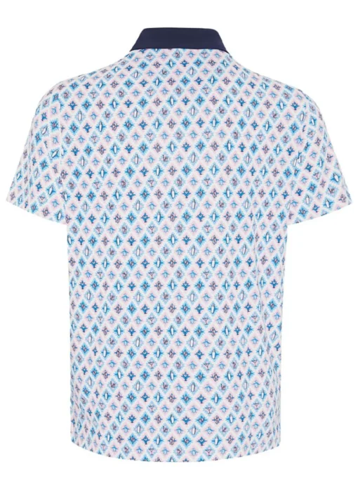 Original Penguin All Over Atomic Cocktail Print Polo - Black Iris