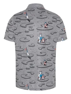 Original Penguin All Over Polar Pete Print Polo - Quiet Shade