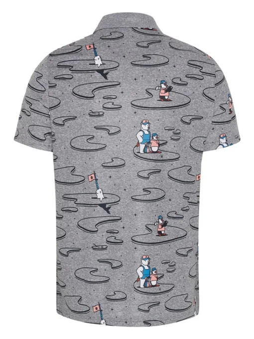 Original Penguin All Over Polar Pete Print Polo - Quiet Shade