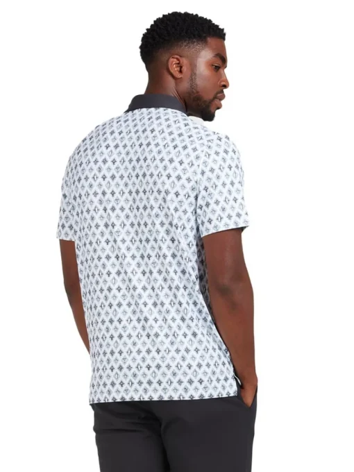 Original Penguin All Over Atomic Cocktail Print Polo - Black Iris