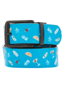 Original Penguin Reversible Cocktail Printed Belt - Quiet Shade