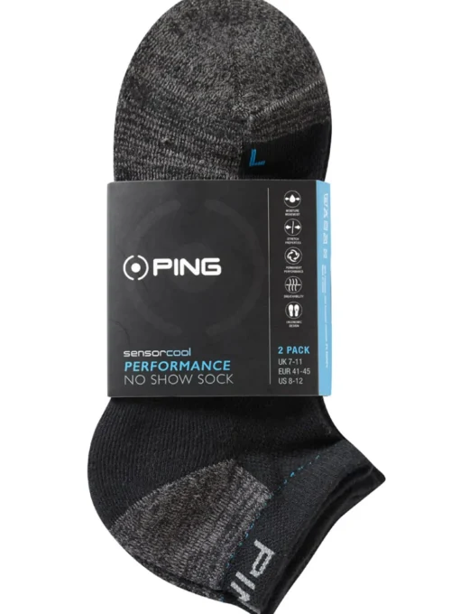 Ping Sensorcool No Show 2 Pack Socks - Black