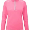 Ping Women'S Sonya Half Zip Fleece - Flamingo