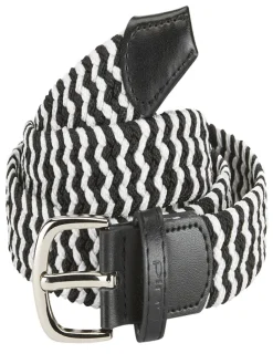 Ping Women'S Stretch Webbing Golf Belt - Black/White