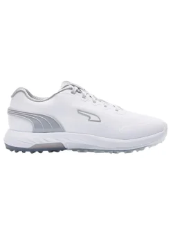 Puma Alphacat Nitro Golf Shoes - Puma White/Flat Light Grey/Puma Silver