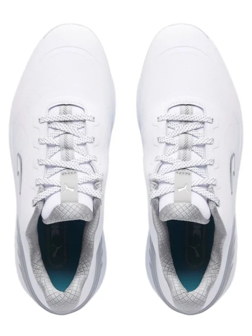 Puma Alphacat Nitro Golf Shoes - Puma White/Flat Light Grey/Puma Silver