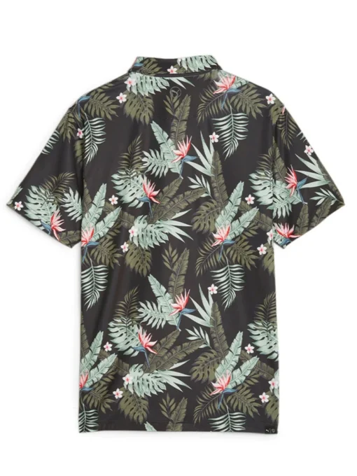 Puma Cloudspun Aloha Polo - Puma Black/Eucalyptus