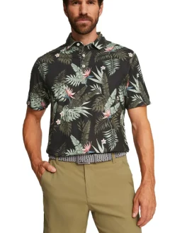 Puma Cloudspun Aloha Polo - Puma Black/Eucalyptus