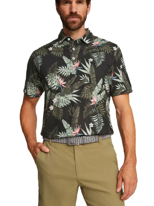 Puma Cloudspun Aloha Polo - Puma Black/Eucalyptus