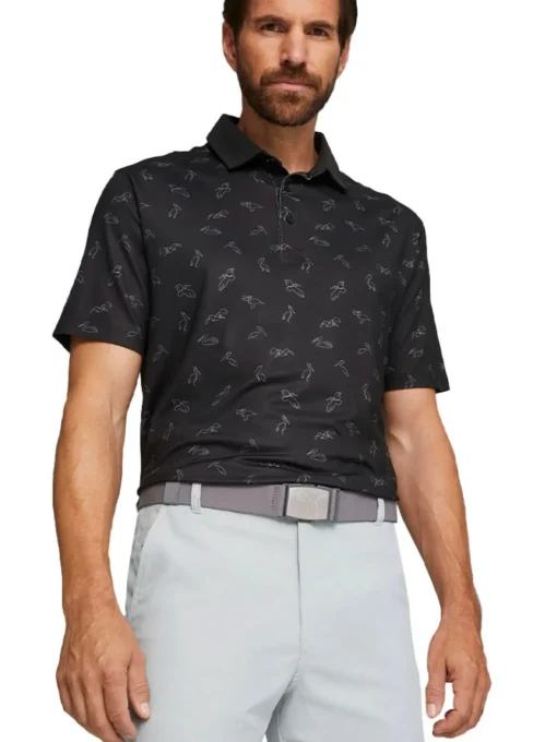 Puma Cloudspun Echo Golf Polo - Puma Black