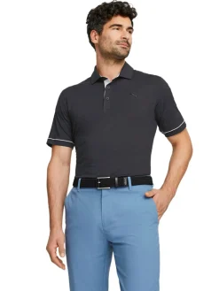 Puma Cloudspun Haystack Golf Polo - Puma Black Heather