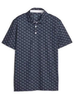 Puma Jr Boy'S Mattr Palms Golf Polo - Navy Blazer/White Glow