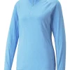Puma Women'S Youv Golf 1/4 Zip - Day Dream Heather