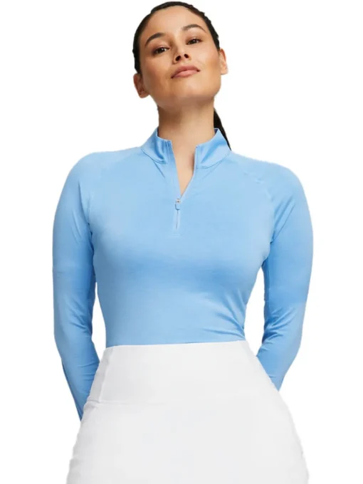 Puma Women'S Youv Golf 1/4 Zip - Day Dream Heather