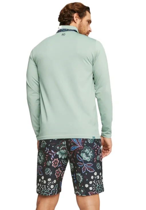 Puma X Liberty 1/4 Zip - Green Fog/Navy Blazer