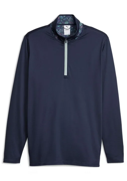 Puma X Liberty 1/4 Zip - Navy Blazer/Green Fog