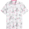 Puma X Palm Tree Crew Print Polo - White Glow/Charming Pink