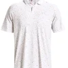 Under Armour Iso-Chill Edge Polo - White/Orange Blast