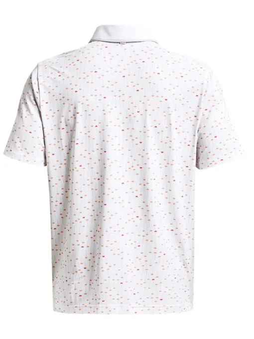 Under Armour Iso-Chill Edge Polo - White/Orange Blast