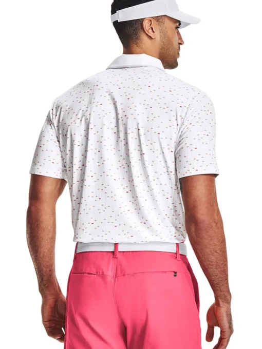 Under Armour Iso-Chill Edge Polo - White/Orange Blast