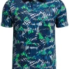 Under Armour Jr Boys Performance Print Polo - Cosmo Blue