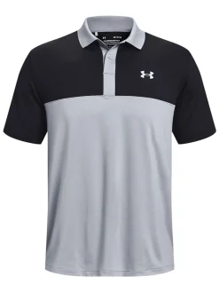 Under Armour Performance 3.0 Colourblock Polo - Steel/Black
